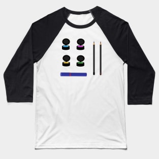 Eye Makeup Set (White) Baseball T-Shirt